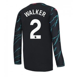 Lacne Muži Futbalové dres Manchester City Kyle Walker #2 2023-24 Dlhy Rukáv - Tretina